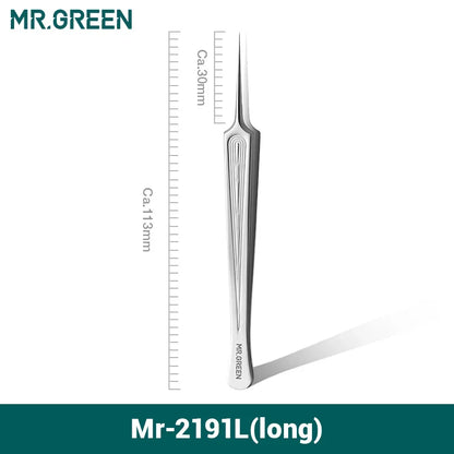 MR.GREEN Ingrown Hair Tweezers – Pointed Nose Tweezers for Eyebrows, Splinters, Blackhead & Acne Removal