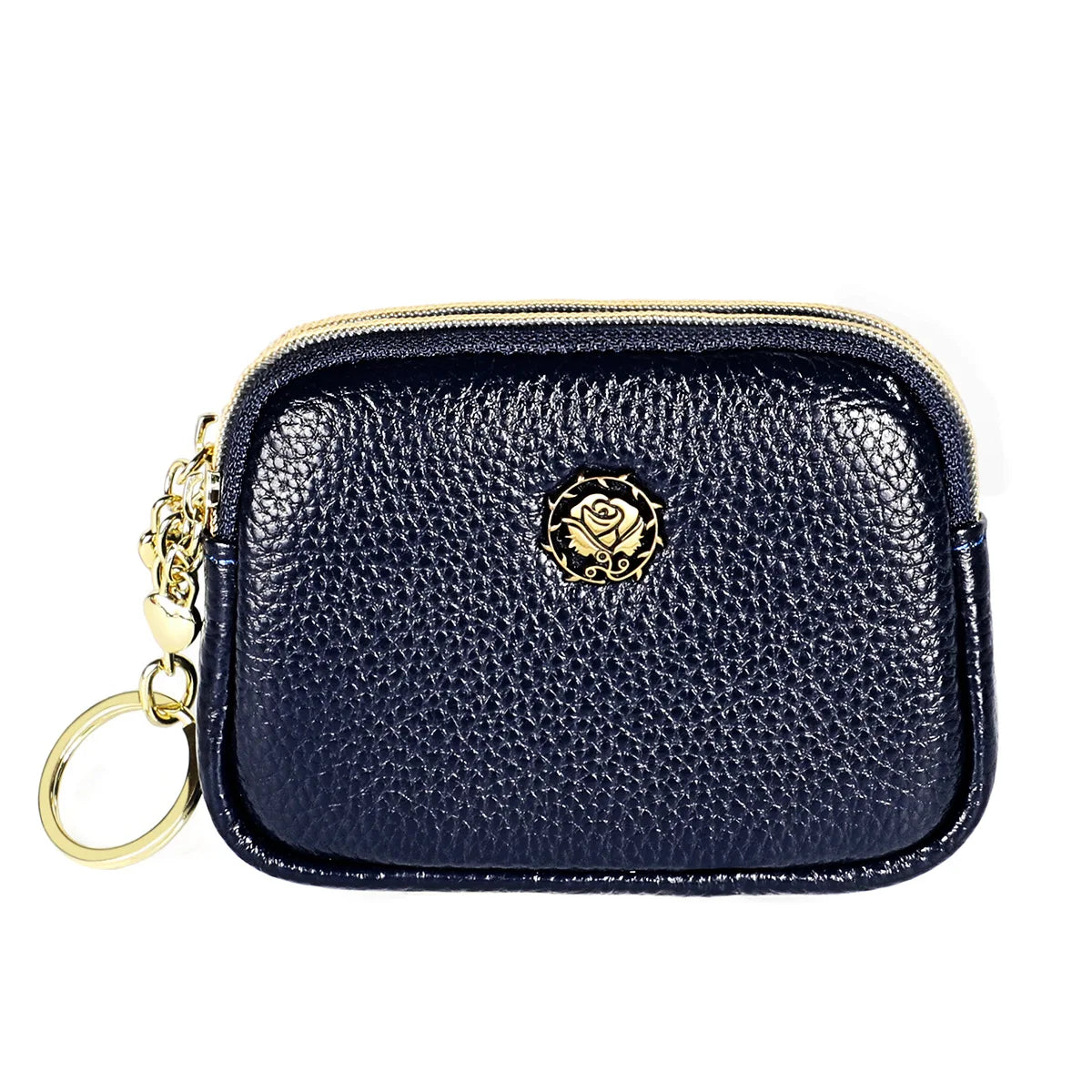 Senorita Genuine Leather Women’s Coin Purse – Double Zipper Small Wallet