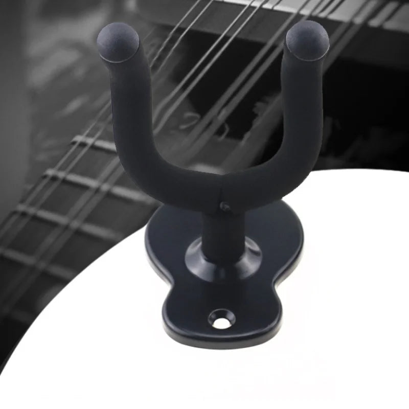 Metal Guitar Wall Hanger — Non-Slip Hook Stand for Guitar, Ukulele, Violin & Bass