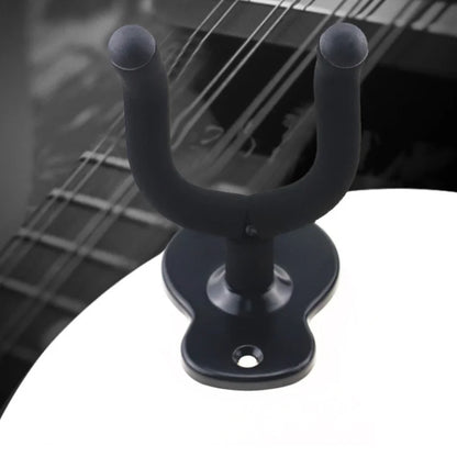 Metal Guitar Wall Hanger — Non-Slip Hook Stand for Guitar, Ukulele, Violin & Bass