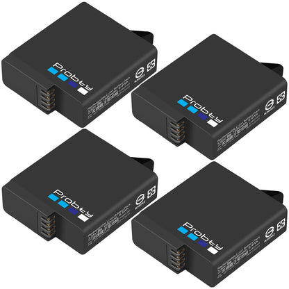 Original Probty Battery & Triple Charger for GoPro Hero 7/6/5 Black – Camera Power Accessory