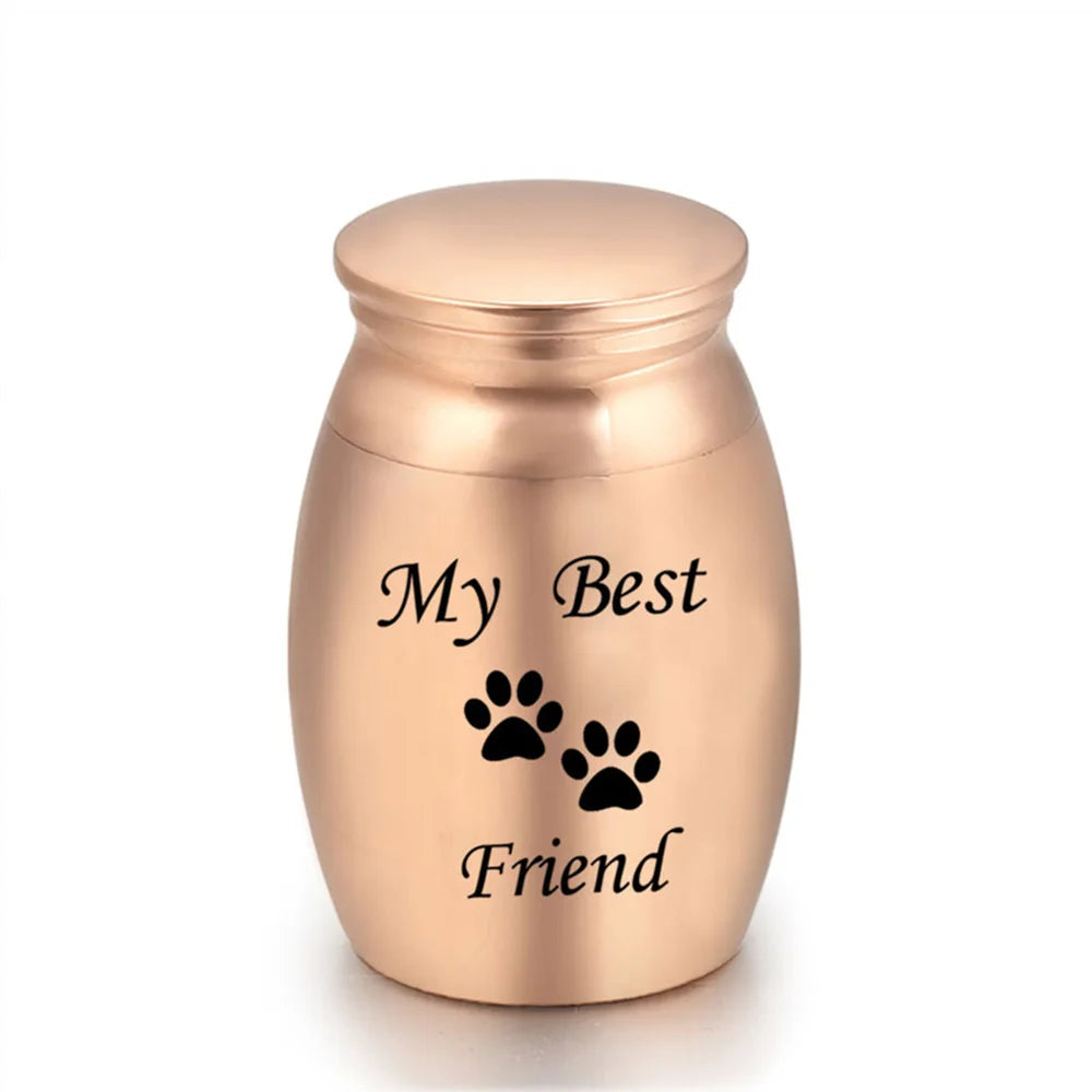 Human Ashes for Pets Memorial Urn – Rose Gold Small Cremation Keepsake Casket for Dogs, Cats & Birds