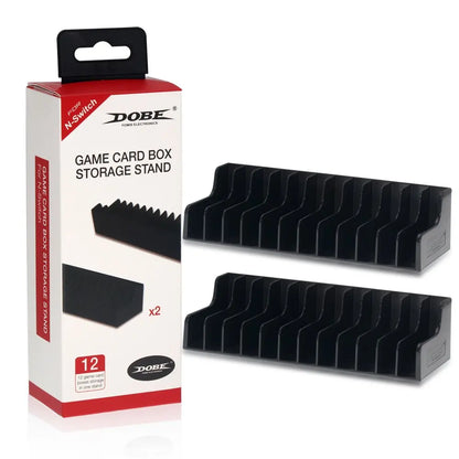 Switch Game Case Set – 2PCS CD-Style 24 Cartridge Storage Boxes with Non-Slip Pads for Nintendo Switch Accessories