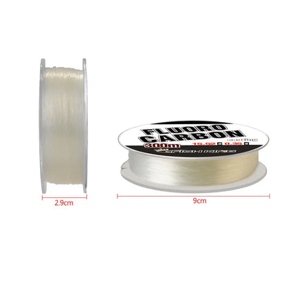 300m Full Sink Fluorocarbon Fishing Line: 0.30mm-0.50mm Monofilament Carp Fishing Lines Leader - Japanese Carbon Fiber Line