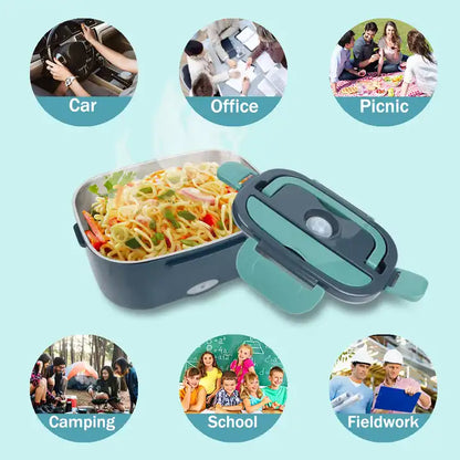 1.5L Portable Electric Stainless Steel Food Warmer Lunch Box