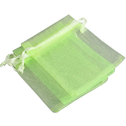 Organza Gift Bags - 50/100pcs Drawstring Jewelry Pouches 24 Colors for Wedding Christmas Candy Gift Packaging