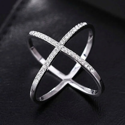 X Shape Cross Crystal Scarf Buckle Brooches for Women - Hollow Scarves Buckle Jewelry Clothing Accessories