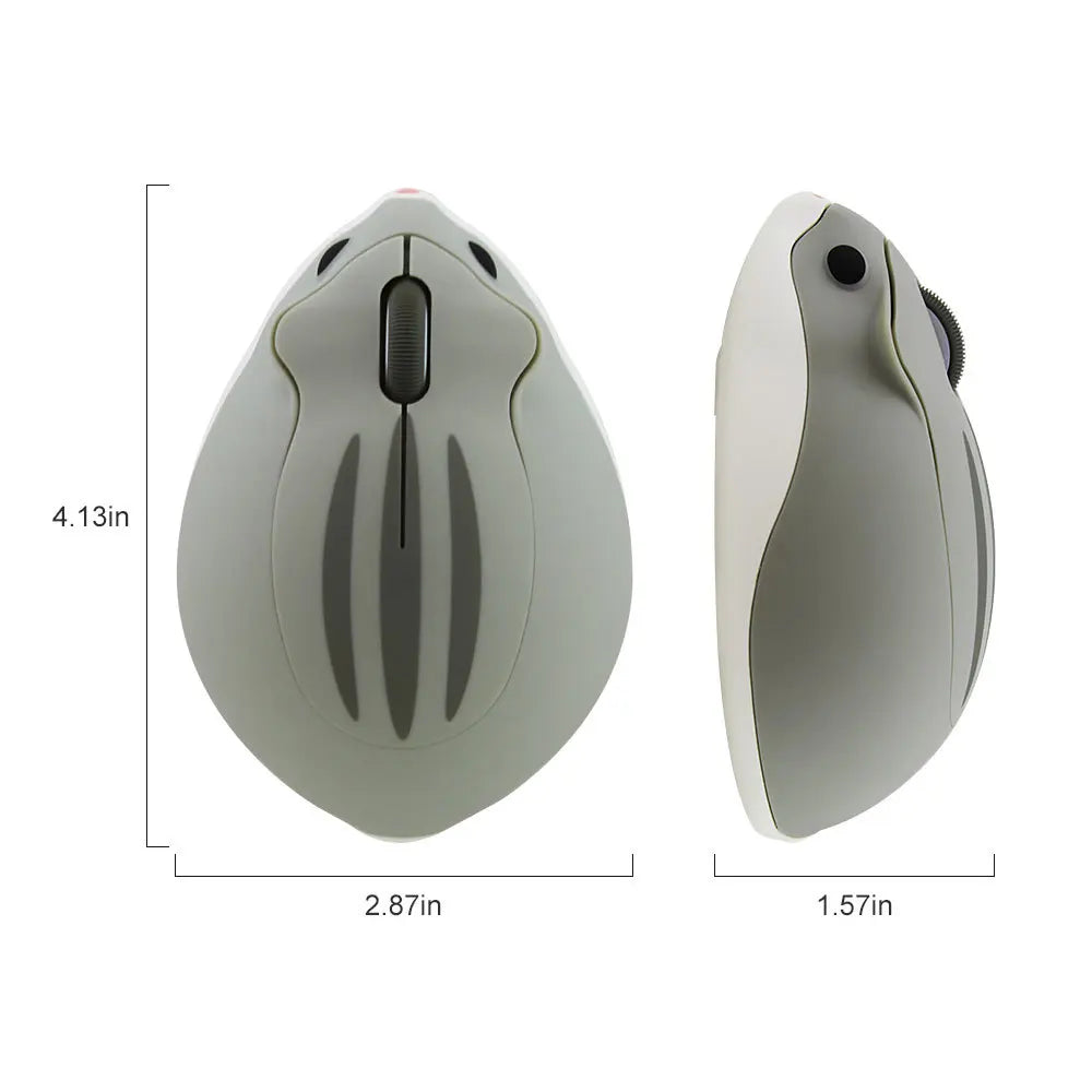 Creative Hamster Design Wireless Mouse: Cute Ergonomic 2.4G Mause, 1200 DPI Optical Mini Mice - Perfect Kid Gift for PC or Laptop