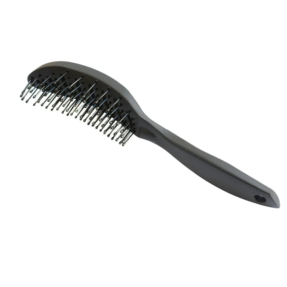 Pro Hair Salon Anti-Static Curved Vent Comb – Heat-Resistant Tine Brush for Scalp Massage & Hairdressing