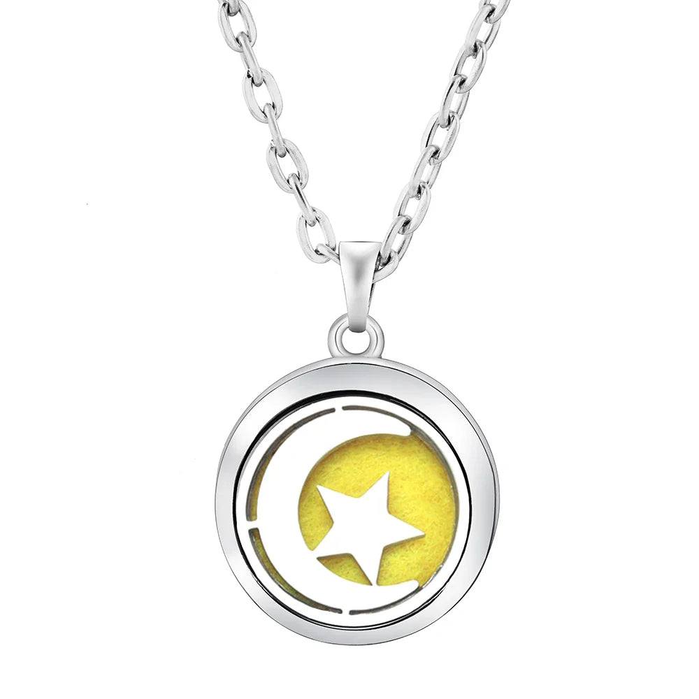 Stainless Steel Tree of Life Aromatherapy Necklace – Essential Oil Diffuser Pendant for Women