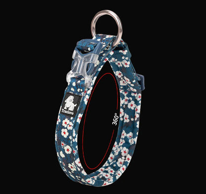Truelove Floral Pet Collar – Padded Comfort Cushion, Camouflage Design for Small, Medium & Large Dogs, Outdoor Running Collar TLC5273