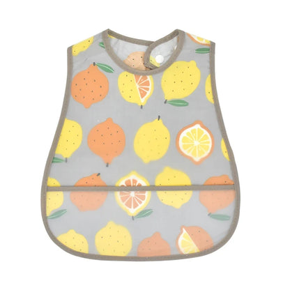 Adjustable Baby Bibs - Waterproof EVA Cotton Cartoon Feeding Bibs with Burp Cloth for Boys & Girls