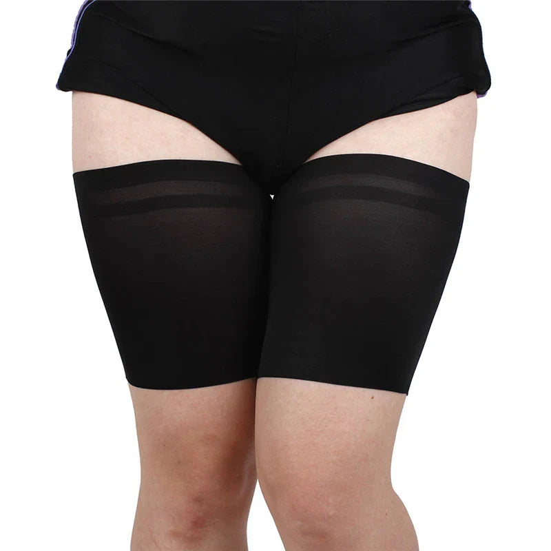 2Pcs Silicone Anti-Chafing Thigh Bands | Women's Slimmer Leg Warmers | Summer Lace Anti-Slip Thigh Leg Bands