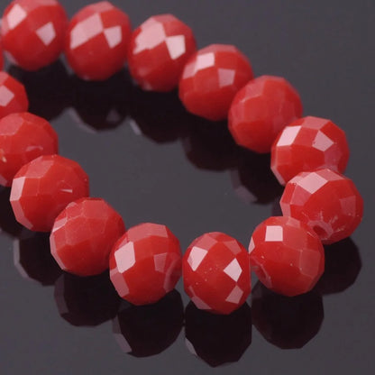 Czech Crystal Spacer Beads - Rondelle Faceted Glass Beads in Multiple Sizes for DIY Jewelry Making Crafts