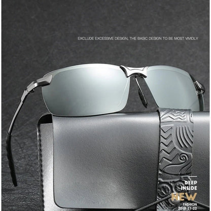Photochromic Polarized Sunglasses for Men – Color-Changing Driving Glasses for Day & Night Vision
