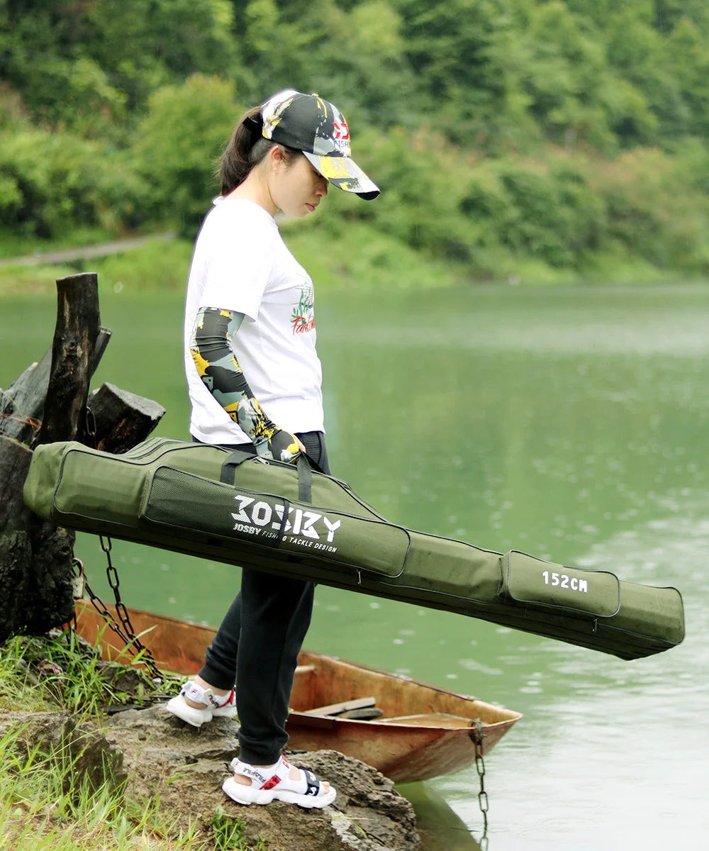 PROXPE Foldable Oxford Fishing Rod Bag – Multi-Purpose Fishing Gear Storage, 60-180cm High Quality