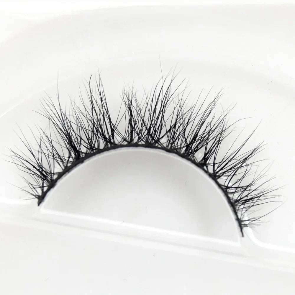 Visofree 3D Mink Eyelashes – Thick Handmade Full Strip Cruelty-Free False Lashes for Makeup M56