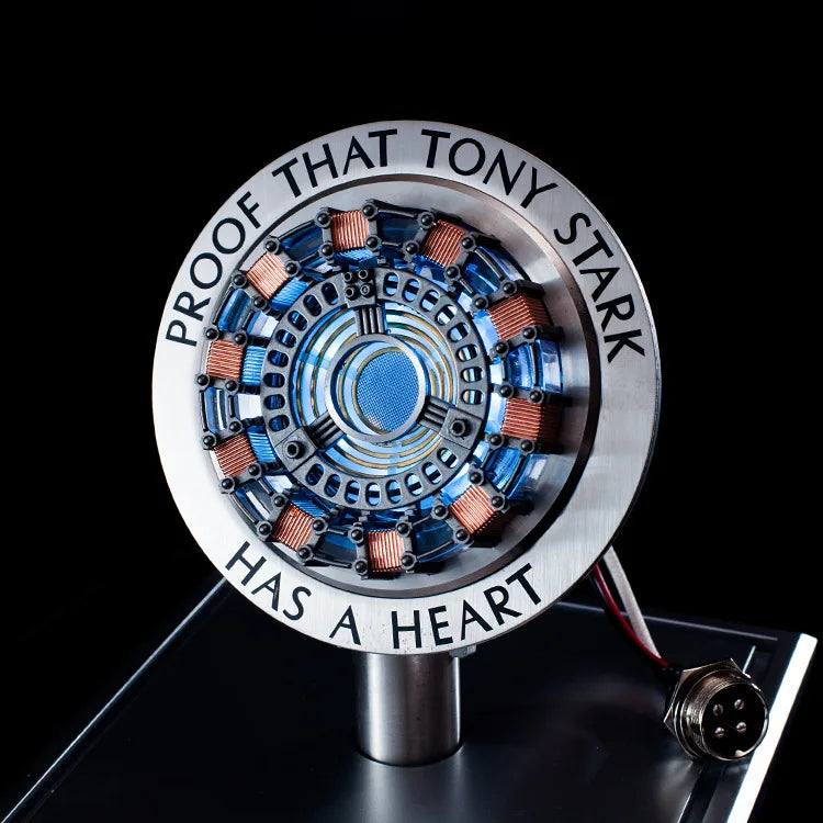 Avenger Iron Man MK1 Arc Reactor – Tony Stark Heart of Mark Figure with LED Light, 1:1 Cosplay Toy Chest Lamp for Kids Gift
