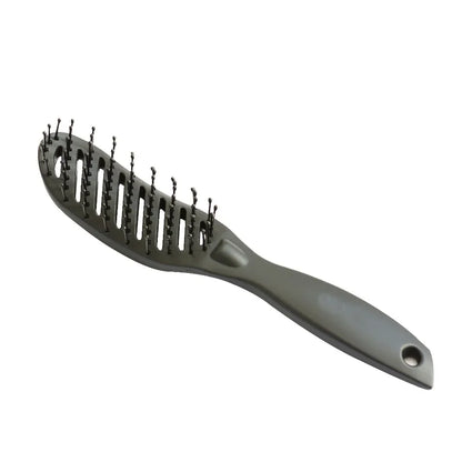 Pro Hair Salon Anti-Static Curved Vent Comb – Heat-Resistant Tine Brush for Scalp Massage & Hairdressing