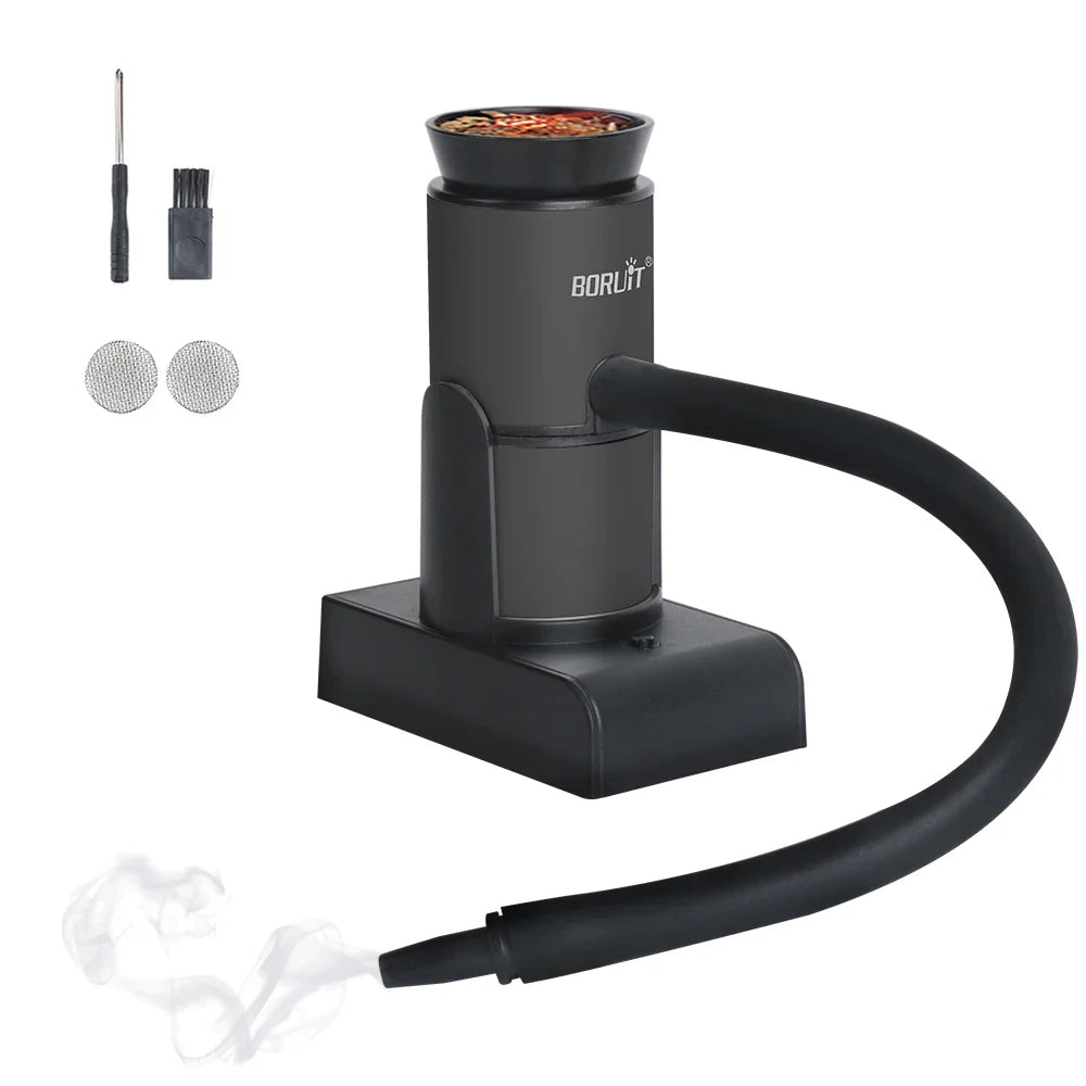 BORUiT SK305 Smoke Infuser – Portable Molecular Cuisine Smoking Gun, Cold Smoke Generator for Meat, BBQ & Cocktails
