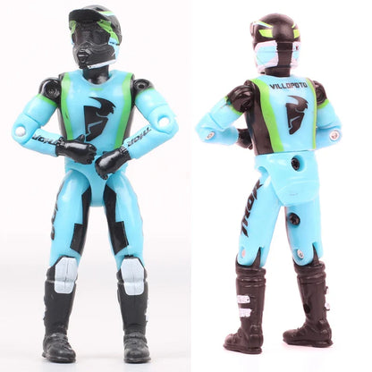 1/18 Scale 3.75" Motorcycle Racer Action Figure – Villopoto #5, Dungey #199, Pastrana Bike Model Collectible Toy