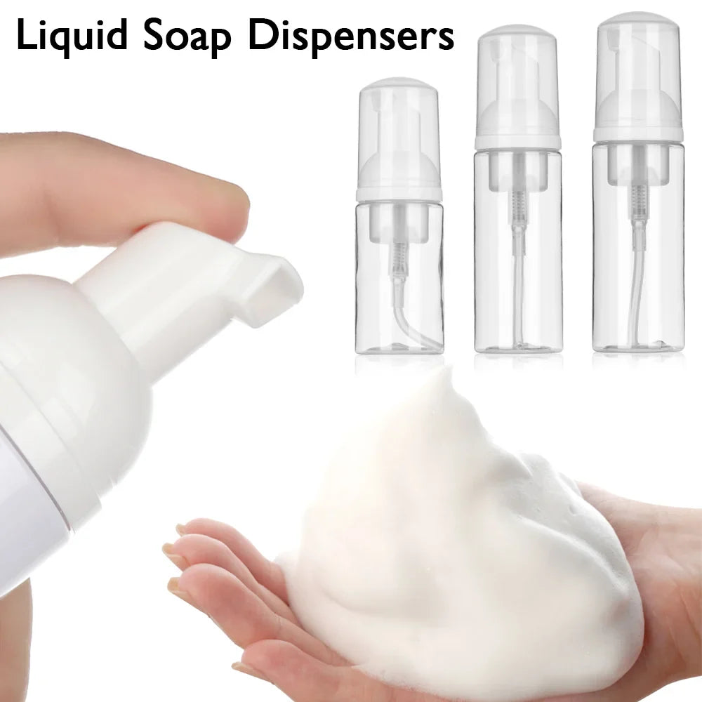 Foaming Soap Dispenser Bottles – 30/50/60/80ML Plastic Pump Bottles for Shampoo, Lotion & Shower Gel