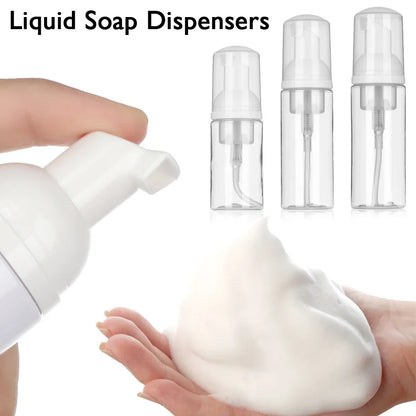 Foaming Soap Dispenser Bottles – 30/50/60/80ML Plastic Pump Bottles for Shampoo, Lotion & Shower Gel