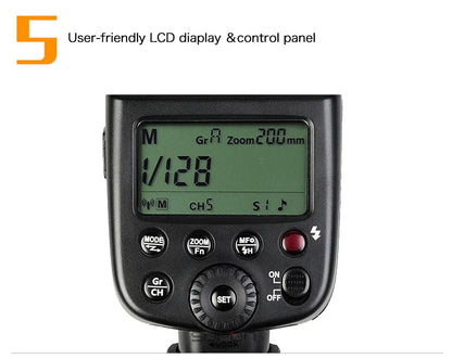 Godox TT600 2.4G Wireless TTL Speedlite + X2T Trigger — Compatible with Canon, Nikon, Sony, Fuji, Olympus
