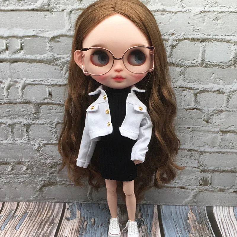 Blythe Doll Denim Clothes – Fashion Jacket & Outfit for OB24 Azone 1/6 Doll Accessories