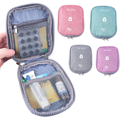 Mini Portable Medicine Storage Bag — Travel First Aid Organizer for Camping, Emergency, and Survival, Pill Case