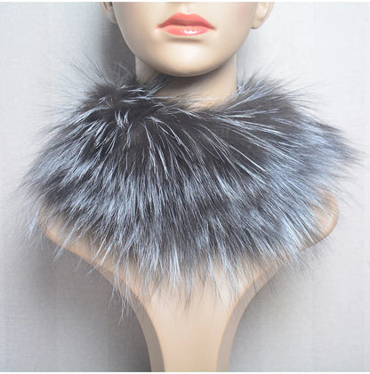 2025 Real Fox Fur Scarf and Headband – Luxury Winter Neck Warmer for Women, 100% Natural Fur, Elastic Ring Muffler