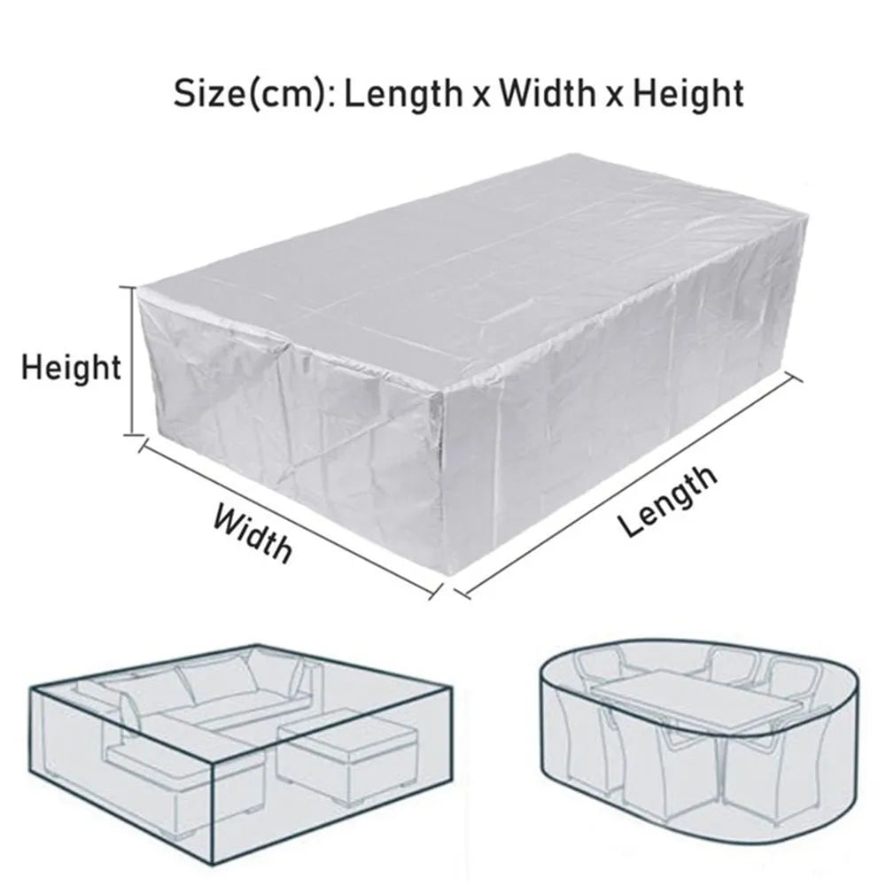 Durable 210D Heavy Duty Waterproof Patio Furniture Cover - Protect Your Outdoor Sofa, Table, and Chairs from Rain, Snow, and Wind