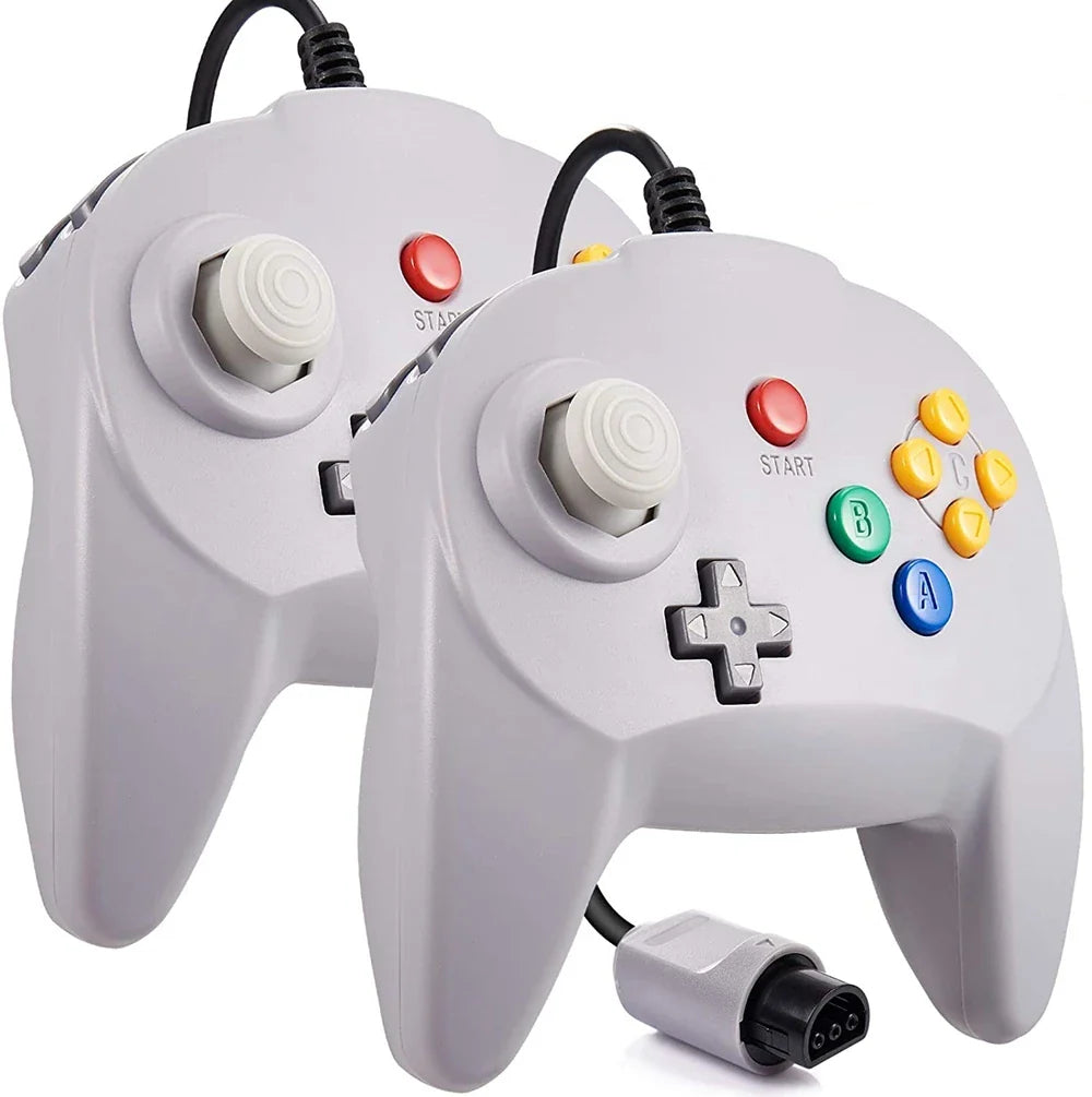 [New Version] 2-Pack N64 Mini Gamepad – Plug & Play Joystick for Nintendo 64 Console (Japan Design)