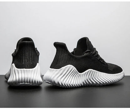 Men's White Sneakers – Casual Walking & Running Shoes, Plus Size 49, Tennis Masculino