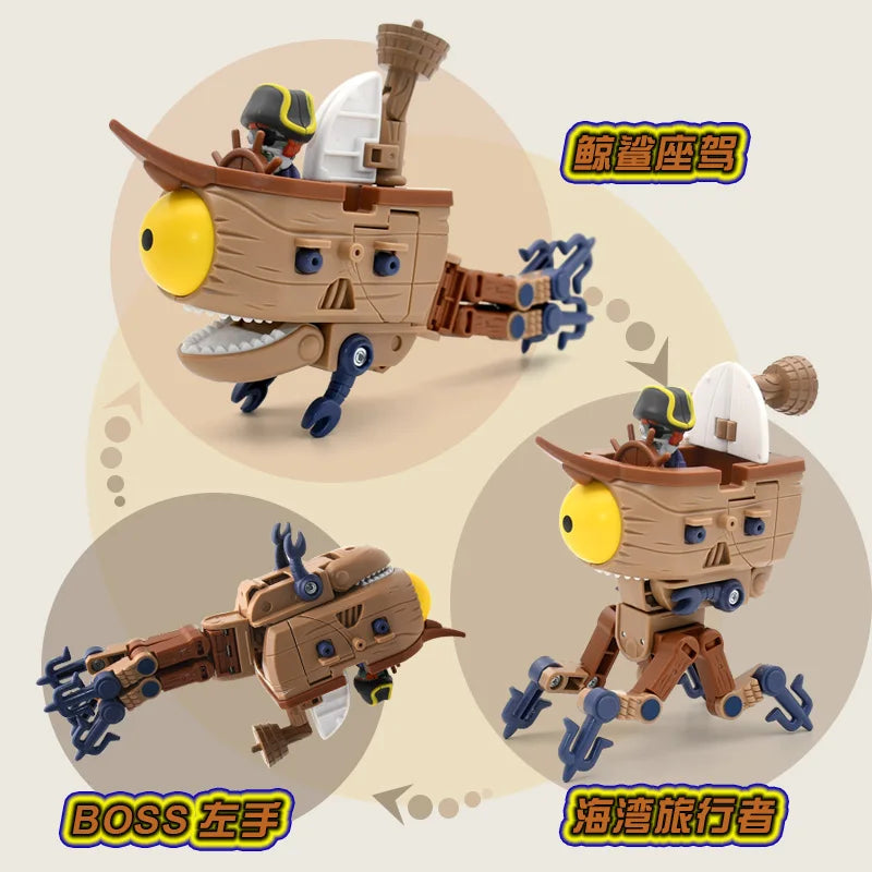 5-in-1 Plants vs Zombies Boss Robot Action Figure Set – PVC Educational Toy Gift for Kids