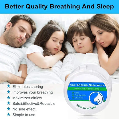 8PCS Anti-Snoring Nose Clips – Nasal Dilator Silent Sleep Aid Device for Men