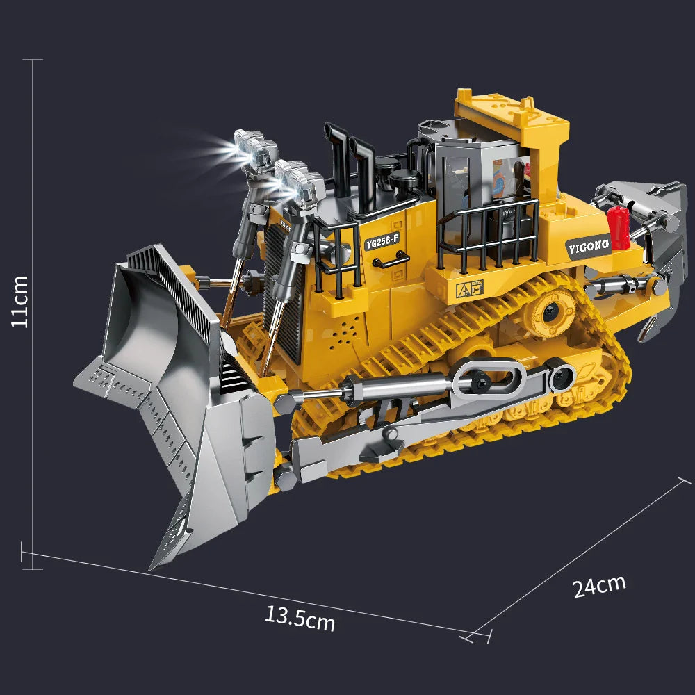 2.4G RC Excavator & Dump Truck Toy – Alloy & Plastic Construction Vehicle Model for Kids