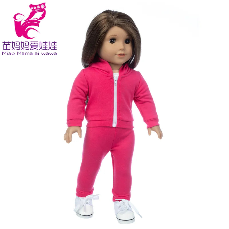 18-Inch Girl Doll Winter Coat — 43cm Baby Doll Jacket Outfit for Dressing
