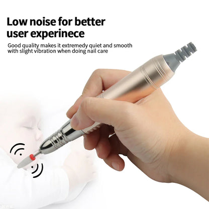 High-Quality Electric Nail Drill Machine 35,000 RPM – HD Display, Metal Manicure Pen, Professional Nail Lathe & Sander