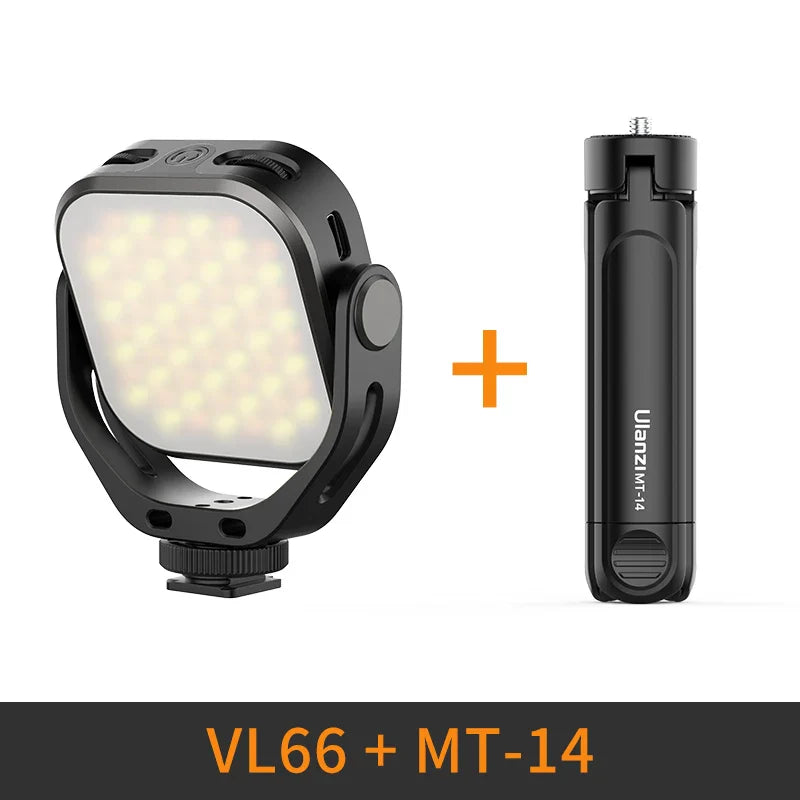 Ulanzi Vijim VL66 Adjustable LED Video Light – 360° Rotatable, Rechargeable Fill Light for DSLR, SLR & Mobile