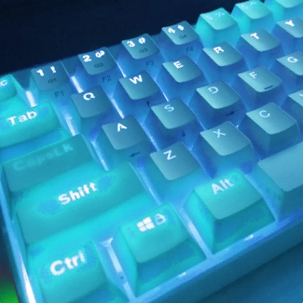104PCS Universal Mechanical Keyboard Keycaps – Ergonomic Blank Replacement for Cherry MX Backlit Keyboards