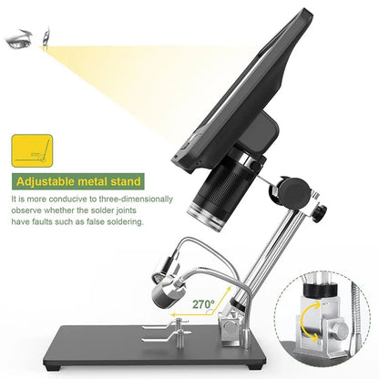 Andonstar AD208 Digital Microscope – 8.5" Adjustable LCD, 1080P HD, Black, Soldering Tool