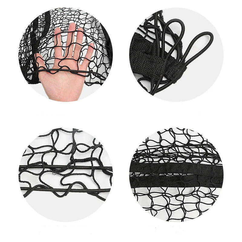 Stretchable Elastic Car Truck Net with Hooks: Heavy Duty Cargo Net for Car, SUV, Truck - Storage Mesh Trunk Organizer Bag