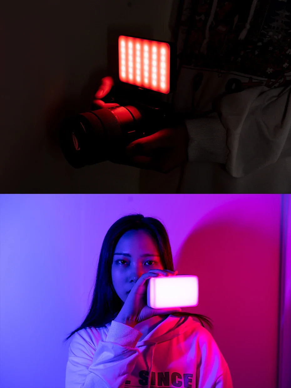 Ulanzi VL120 Full Color RGB Video Light – Dimmable 2500K-9000K LED Photography & Vlog Fill Light for Cameras