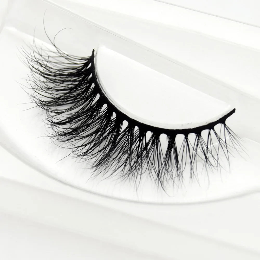 Visofree 3D Mink Eyelashes – Thick Handmade Full Strip Cruelty-Free False Lashes for Makeup M56