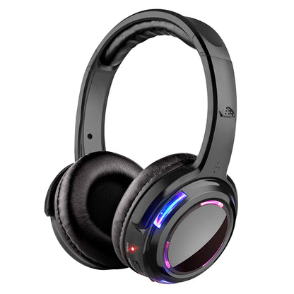 Silent Disco LED Headphones 10-Pack with 200m RF Wireless Transmitter – Party, DJ, Wedding, Club