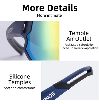ROCKBROS Polarized Sports Sunglasses — UV400 Cycling Glasses for Outdoor Hiking, Golf & Camping