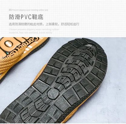 2023 Men’s Flip Flops – Trendy Anti-Skid Casual Beach Slides, Outdoor & Household Sandals