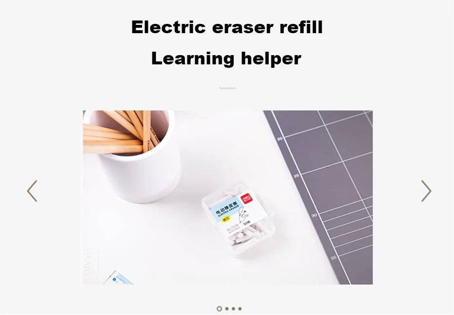 Deli Electric Eraser with Refills – 2.5/5mm Kawaii Kneaded Erasers for Pencils, Office, School & Art Supplies