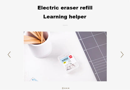 Deli Electric Eraser with Refills – 2.5/5mm Kawaii Kneaded Erasers for Pencils, Office, School & Art Supplies